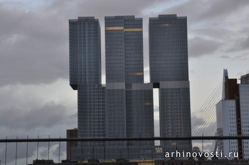 Небоскрёб De Rotterdam от OMA. Роттердам, Нидерланды.