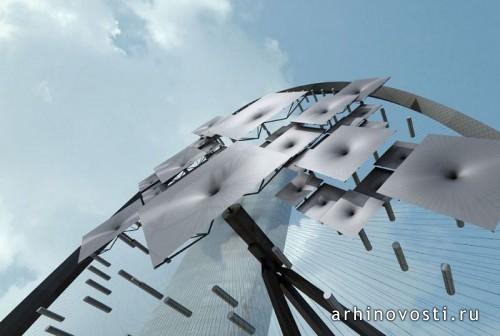 Светочувствительная скульптура «Сурья» («Surya») от REX. Даллас, США.