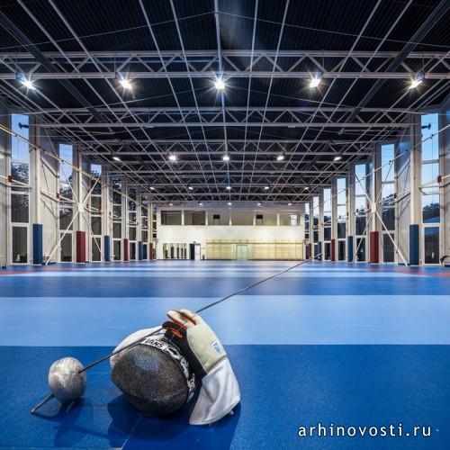 Золотой спортивный зал от A4 studio. Венгрия, Будапешт.