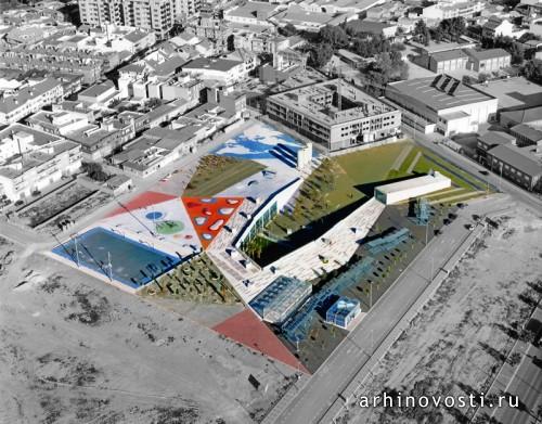 Библиотека и парк от Martín Lejarraga. Торре-Пачеко, Испания.