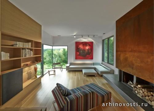 Жилой дом T House от Natalie Dionne Architecture. Сютон, Канада.