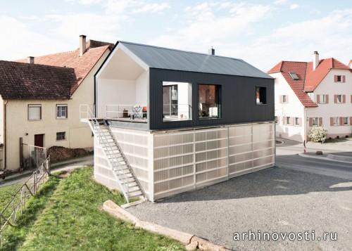 Дом на гараже от Fabian Evers Architecture. Тюбинген, Германия.