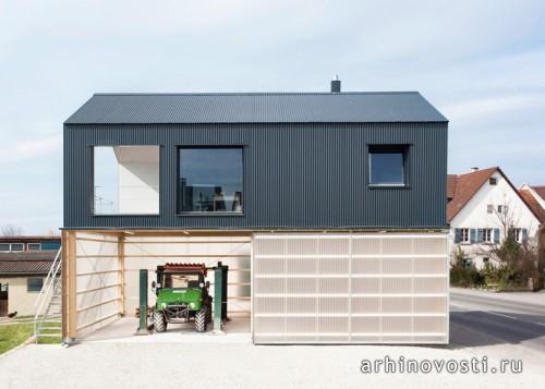 Дом на гараже от Fabian Evers Architecture. Тюбинген, Германия.