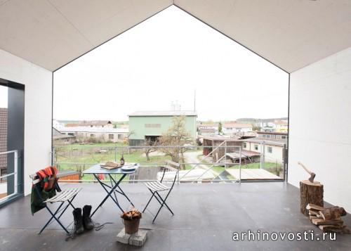 Дом на гараже от Fabian Evers Architecture. Тюбинген, Германия.