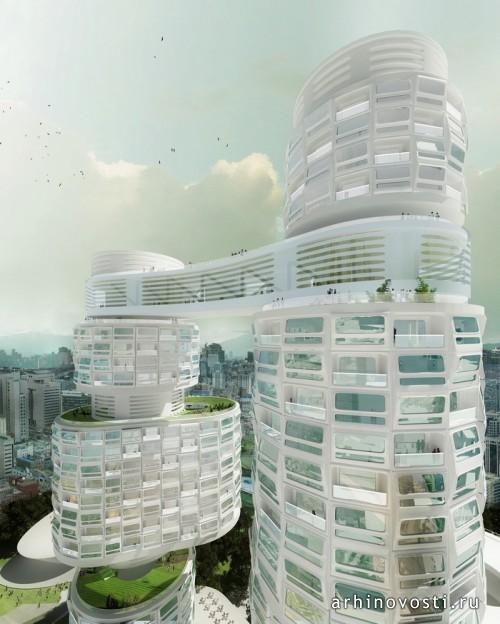 Небоскрёбы «Velo Towers» от Asymptote Architecture. Сеул, Южная Корея.