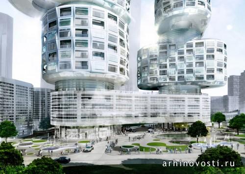 Небоскрёбы «Velo Towers» от Asymptote Architecture. Сеул, Южная Корея.