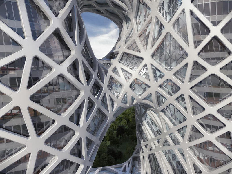 Отель с белым экзоскелетом от Zaha Hadid Architects