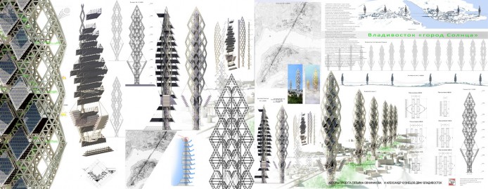 Графическая часть курсового проекта Татьяны Овчиниковой и Александра Кузнецова «Владивосток - город Солнца».