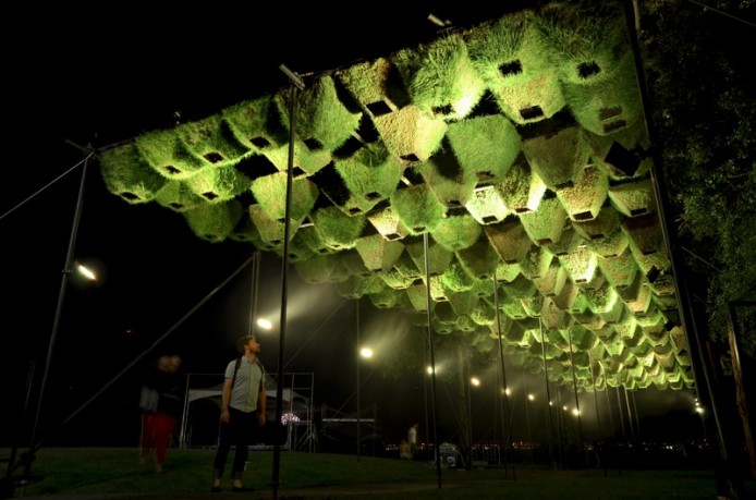 Зелёная инсталляция от Matthew Soules Architecture для фестиваля Harmony Arts Festival