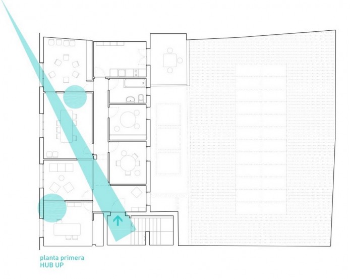 Коворкинг HUBflat от CH+QS arquitectos в Мадриде, Испания.
