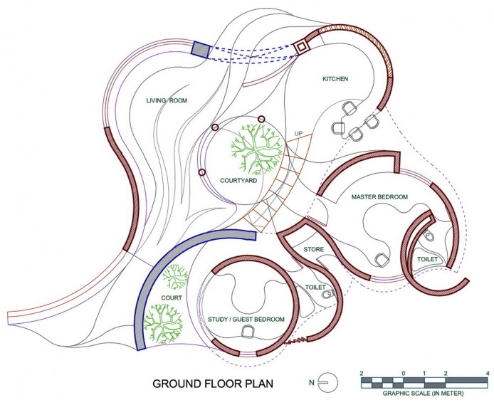 Плавные линии кирпичного дома от iStudio architecture