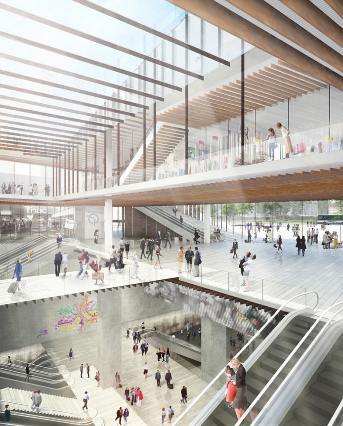Вокзал от Kengo Kuma and Associates. Париж, Франция.