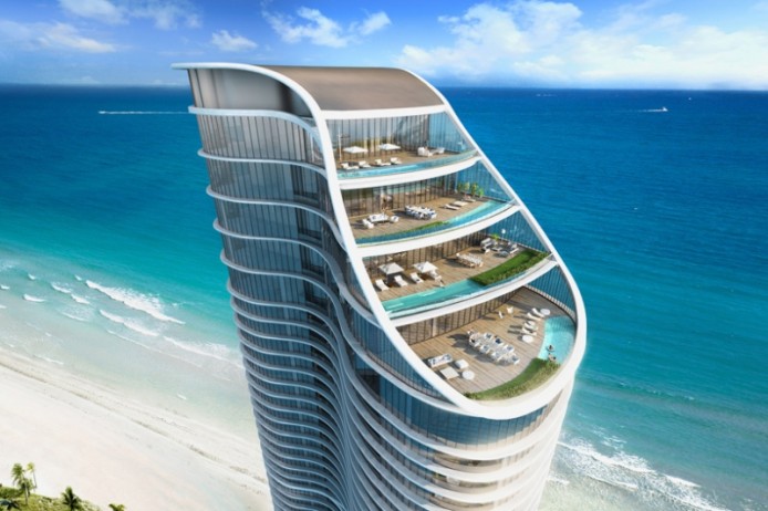 Проект отеля Ритц-Карлтон от Arquitectonica, Флорида, США.
