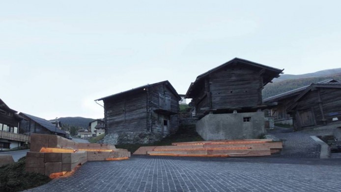 Fernando Menis представляет проект Bürchen Square, Бюрхен, Швейцария.