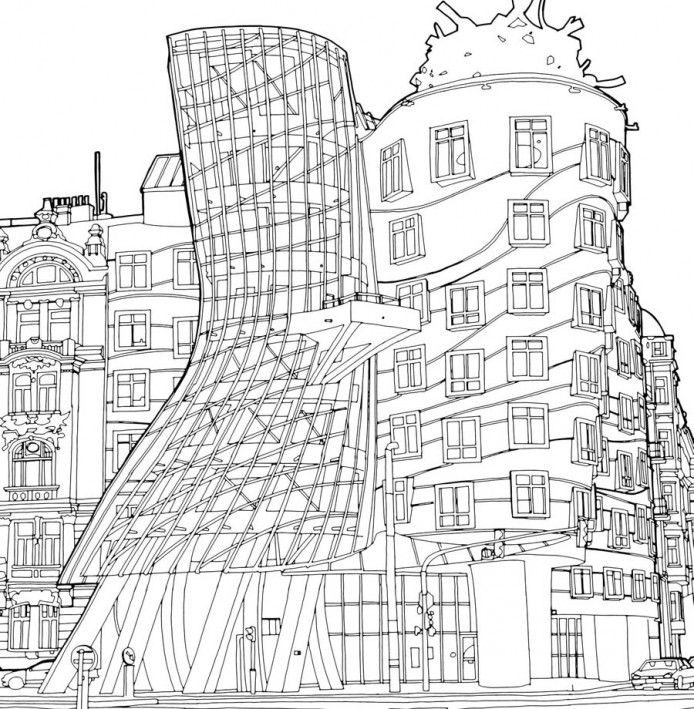 Раскраска «Удивительные строения» от Стива Макдональда