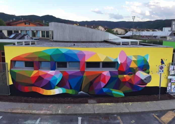 Веселый детский сад в Италии от Okuda San Miguel