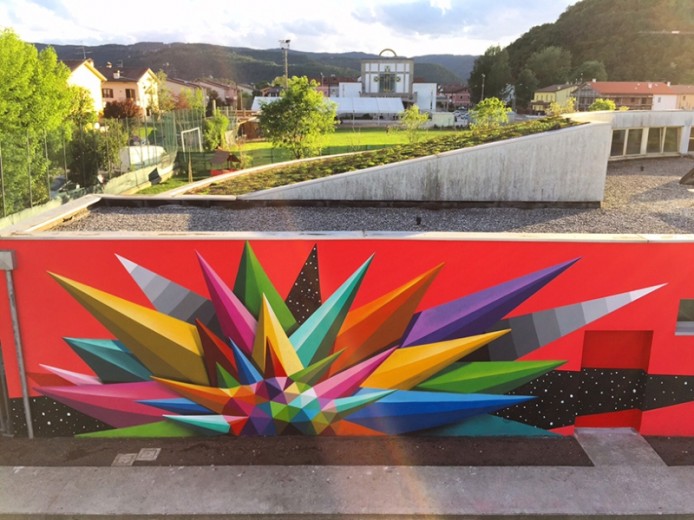 Веселый детский сад в Италии от Okuda San Miguel