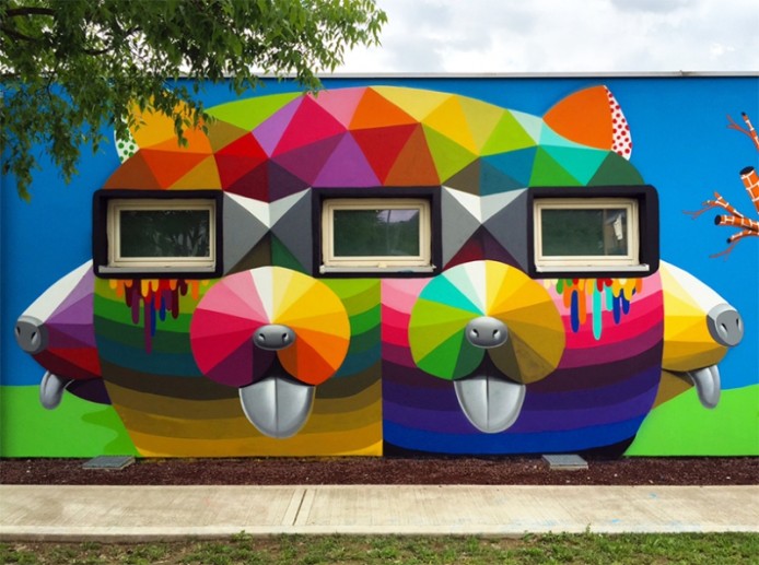 Веселый детский сад в Италии от Okuda San Miguel